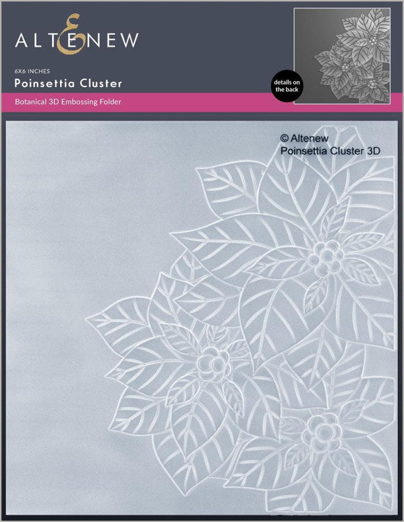 ALT7340 Altenew -3D Embossing Folder Poinsettia Cluster
