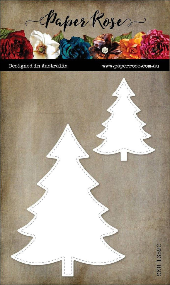 16590 : Stitched Christmas Trees die - Paper Rose