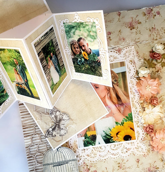 **INSTRUCTIONS ONLY** for Shabby Chic Twist and Pop Scrapbook Layout Kit  (SBK) - (2hr class)