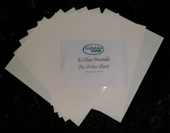 Clear Permanent A4 Adhesive Paper