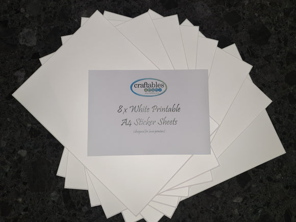 White Permanent A4 Adhesive Paper
