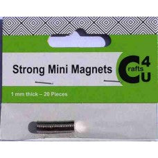 Mini Magnets 20 pack strong 1mm thk, 1cm dia