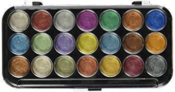 Pearlescent Cake Water Colour Set - 21 colors