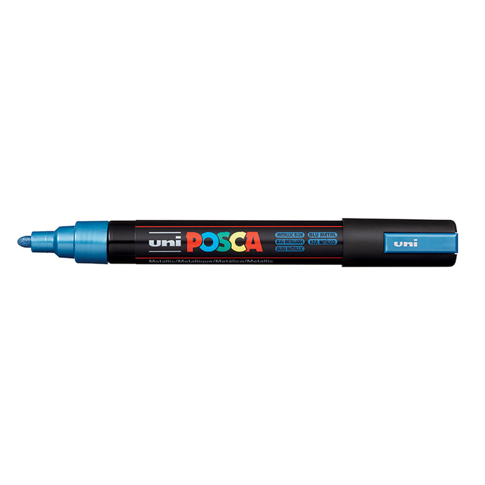 Uni Posca Marker 1.8mm Bullet Tip Metallic Blue PC-5M