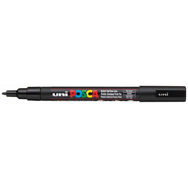 Uni Posca Marker 0.9mm Bullet Tip Black PC-3M