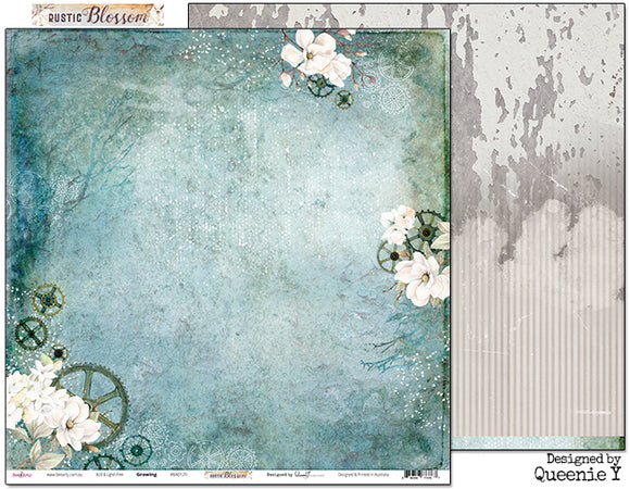 Rustic Blossom : Growing 12x12 Scrapbooking Paper (Aug22)