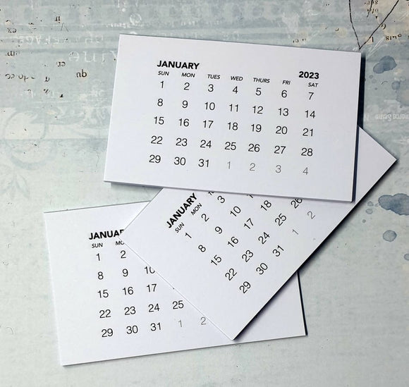 Couture Creations - Calendar Tabs - 2023 - 3 sets of 12 months