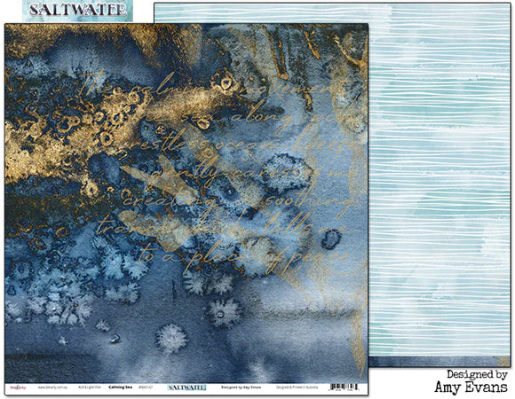 Saltwater : Calming Sea 12x12 Scrapbooking Paper (Oct22)
