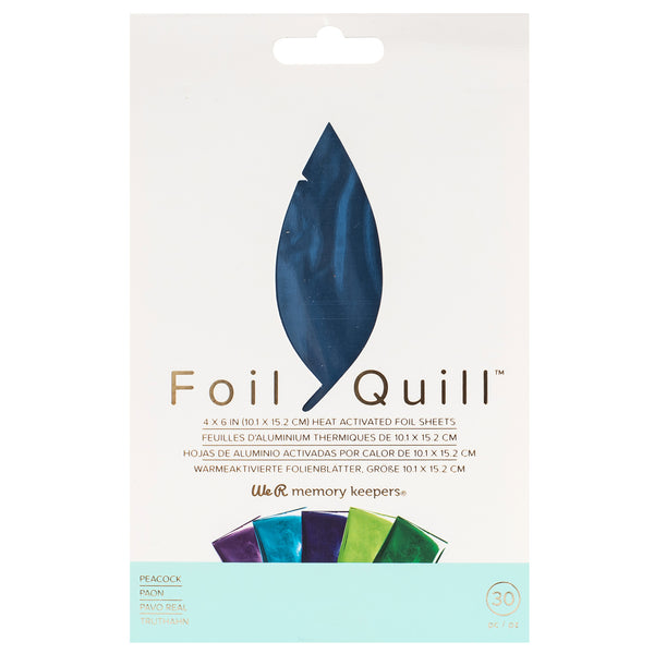 660673 : Foil Sheets - WR - Foil Quill - 4 x 6 Inch Sheets - Peacock (30 Piece)