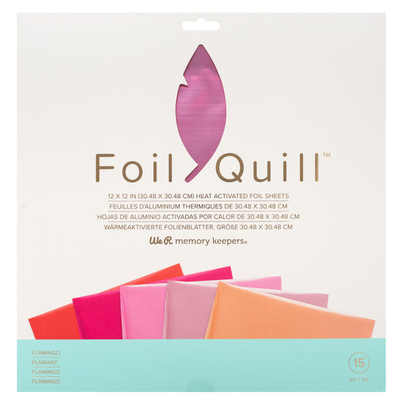 661019 : Foil Sheets - WR - Foil Quill - 12 x 12 - Flamingo - 15 Sheets