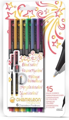 Chameleon - Fineliners 6 pack - Primary