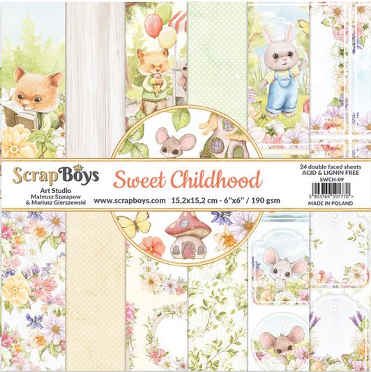 SWCH-09 : 6" x 6" Paper Pad (Sweet Childhood)