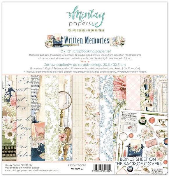 Mintay - Written Memories : MEM-07 12x12 Paper Pad