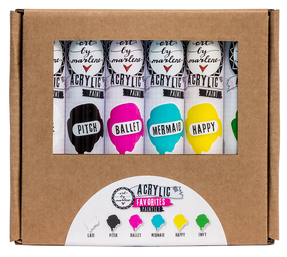 Acrylic Paint Set Of 6 - Favourites : (ABM) ACP101