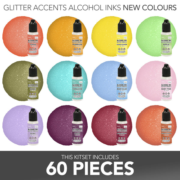 * CO REL 2 - Glitter Alcohol Ink Special - 4+1 ea inks (12 colours) - once only per store