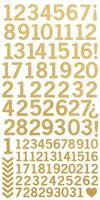 AS265 - Number Stickers - Metallic Gold