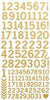 AS265 - Number Stickers - Metallic Gold