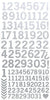 AS266 - Number Stickers - Metallic Silver