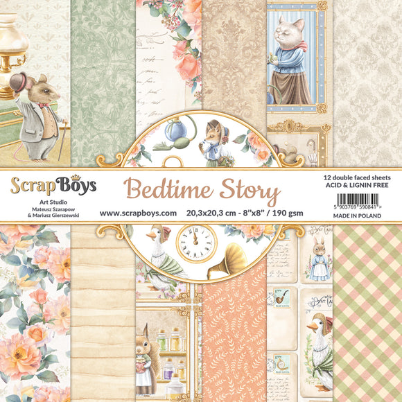 Scrapboys 8x8 Paper Pack- BEST-10 (Bedtime Story)