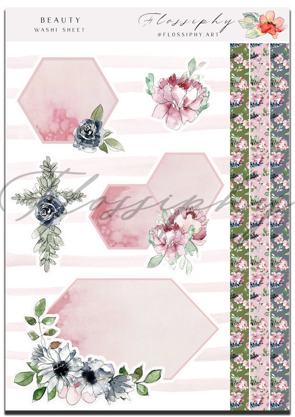 Flossiphy Sticker Sheets - Beauty Washi Sheet