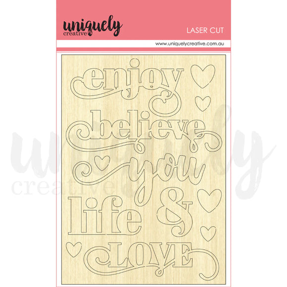 Uniquely Creative - Believe in You Wooden Laser Cut