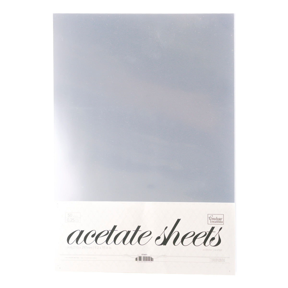 Acetate Sheets A4 50pcs Craftables