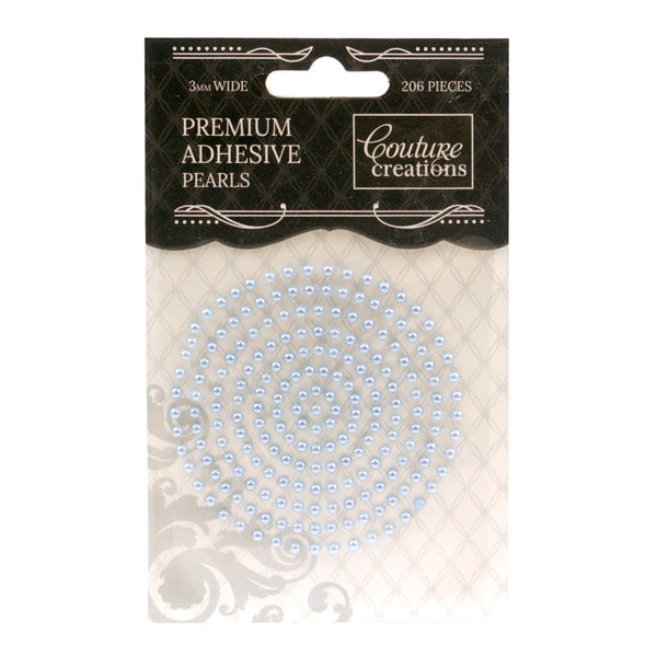Adhesive Pearls - Cornflower Blue (3mm - 206pcs)