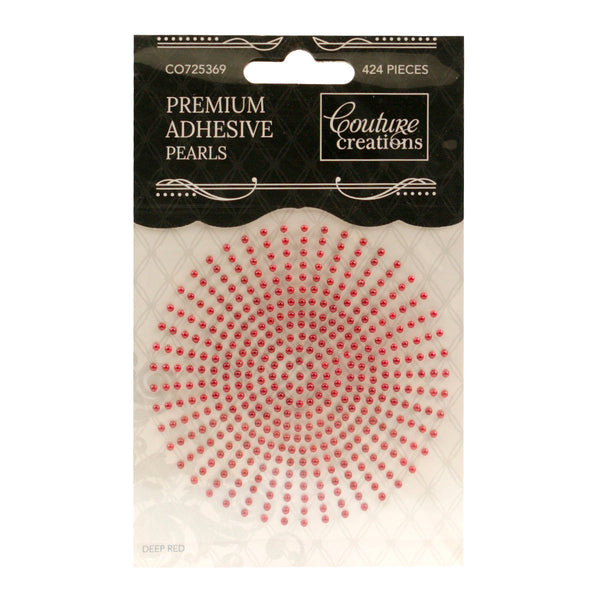Adhesive Pearls - Deep Red (2mm- 424pc)