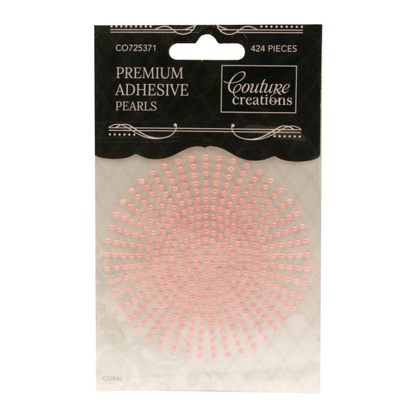 Adhesive Pearls - Coral (2mm- 424pc)