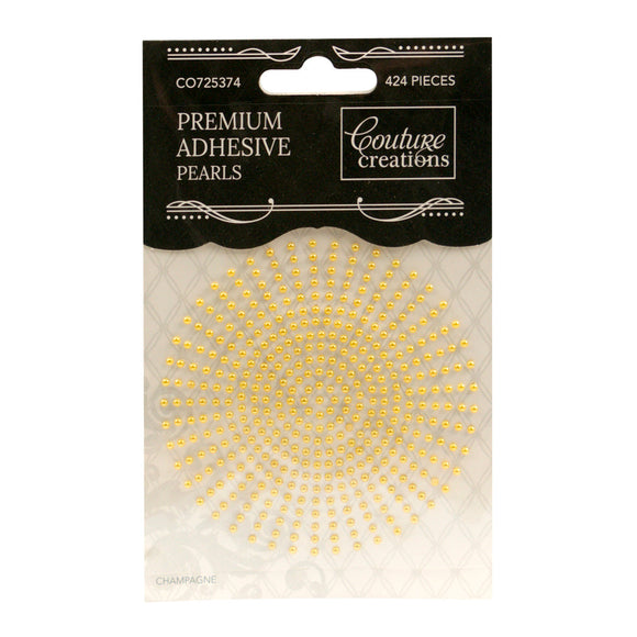 Adhesive Pearls - Champagne (2mm- 424pc)