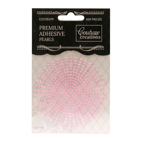 Adhesive Pearls - Deep Pink (2mm- 424pc)