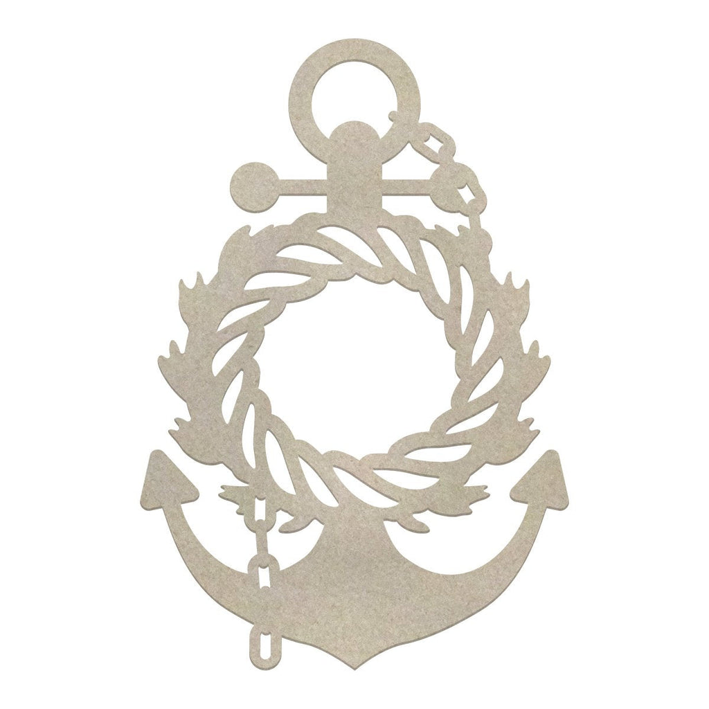 x x Chipboard - SM - Wreathed Anchor - Seaside & Me