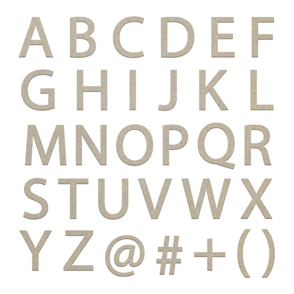 x x Chipboard - Large Uppercase Sans Serif Alphas (2 sheets)
