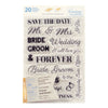 Stamp Set - Forever and Always Sentiment (20pc) - 80 x 116mm | 3.1 x 4.5in