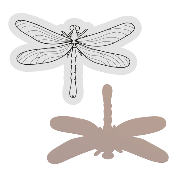 Mini Stamp and Die Set - You Go Girl - Layered Dragonfly - 2pc