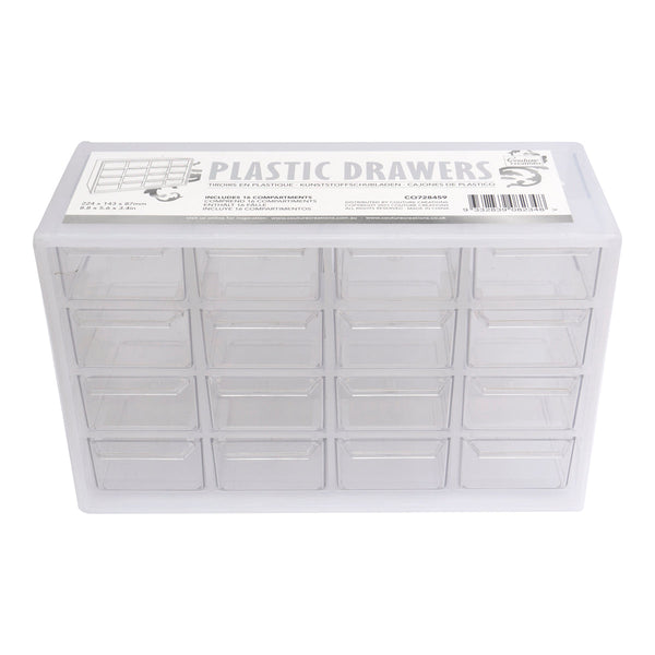 Plastic Drawers - 16 compartments (269 x 233 x 193mm)