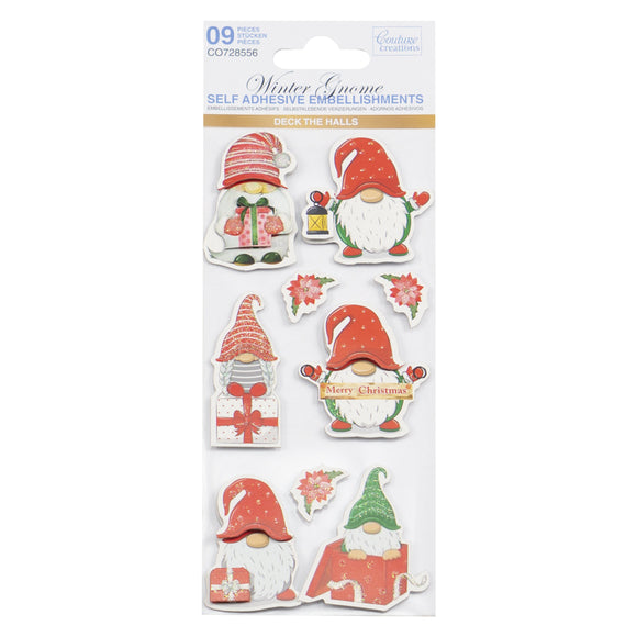 Christmas Embellishment - Winter Gnome (9pc)