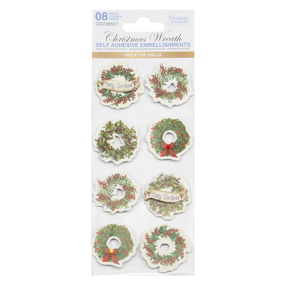 Christmas Embellishment - Christmas Wreath (8pc)
