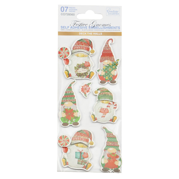 Christmas Embellishment - Festive Gnomes (7pc)