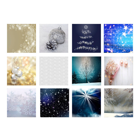 Paper Pack - Winter Dazzle - 6x6in - 250gsm Single Sided (24 sheets/12 Designs x 2)