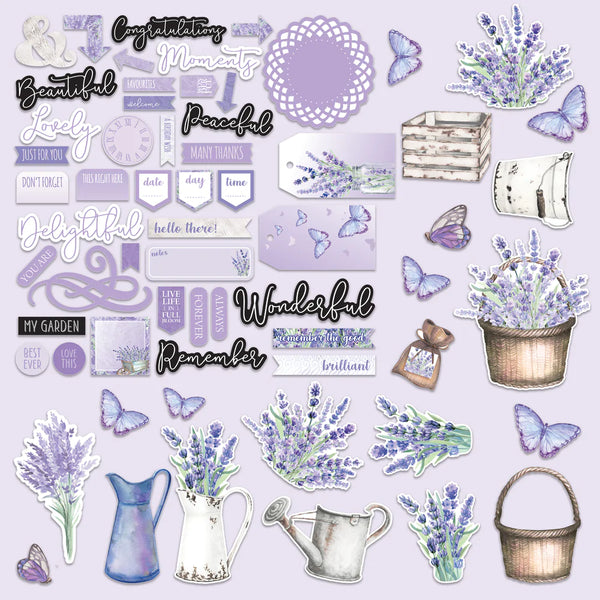 Lavender Love Ephmera Set (63 pce)