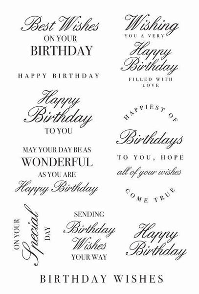 CS362 : Birthday Wishes Clear Stamp