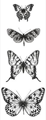 CS854 : Texture Clear Stamp - Butterflies
