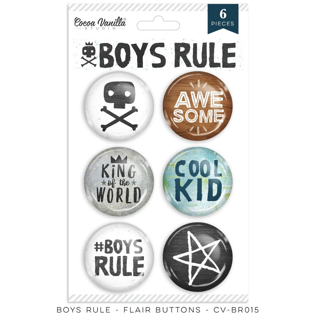 Coco Vanilla : CV-BR015 - Boys Rule   œFlair Buttons �