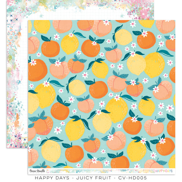 Juicy Fruit Scrapbooking Paper : CV-HD005 - Happy Days (Apr23)
