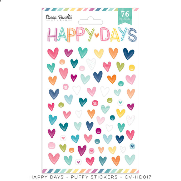 Puffy Stickers : CV-HD017 - Happy Days (Apr23)