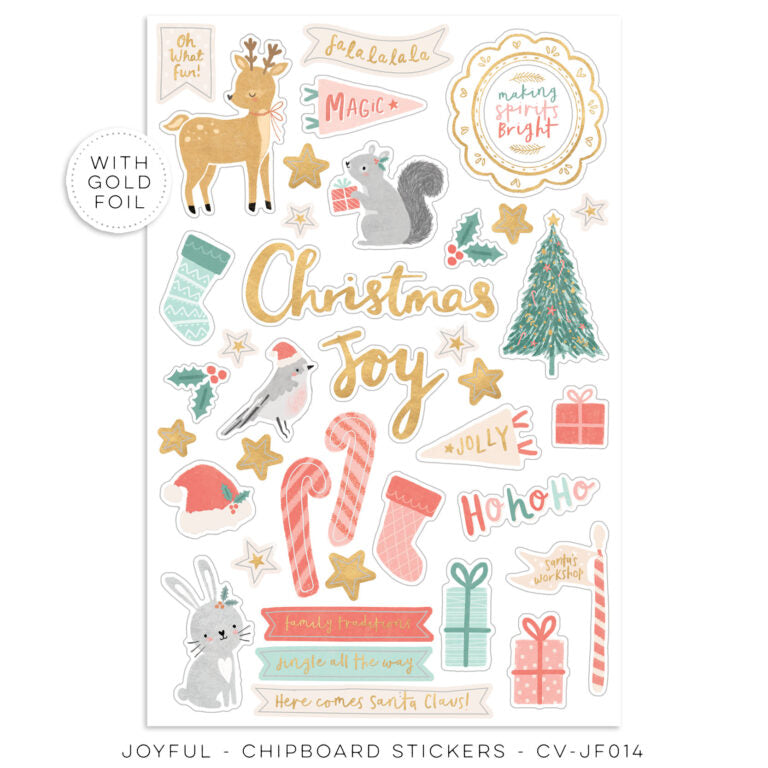 Coco Vanilla : CV-JF014 - Chipboard Stickers (Joyful)