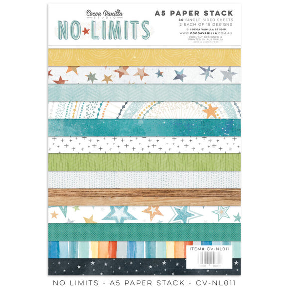 Cocoa Vanilla : CV-NL011 - A5 Paper Stack (No Limits)