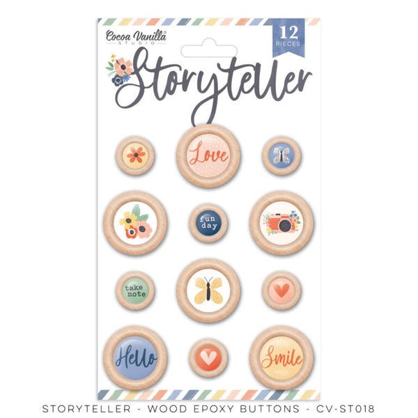 CV-ST018 - Epoxy Wood Buttons (Storyteller)