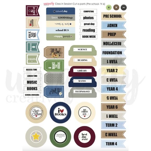 N/A : Class in Session (Pre-School to Year 6) Cut-a-Part Sheet (Class in Session)